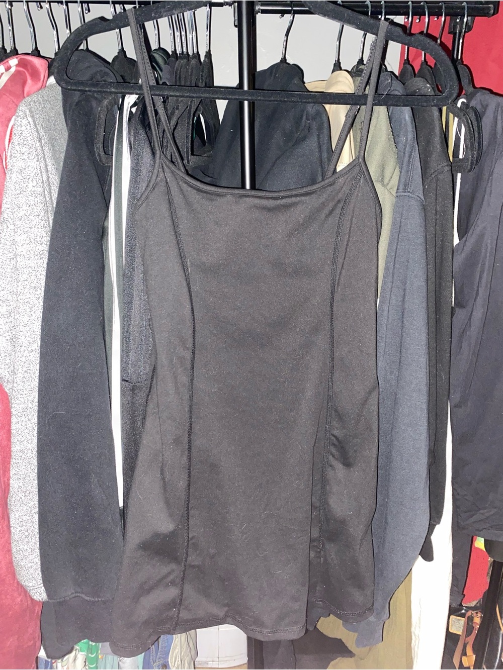 Garage Black Spaghetti Strap Workout Dress